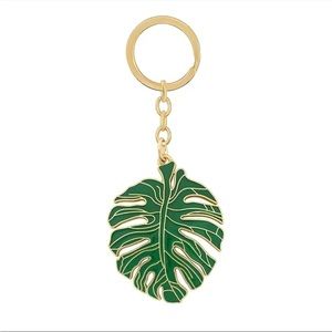 Monstera Leaf Keychain
